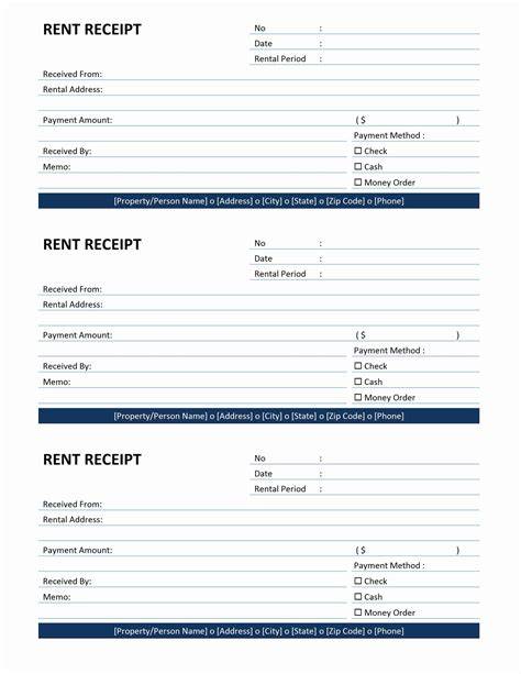 Template Of Rent Receipt In Word