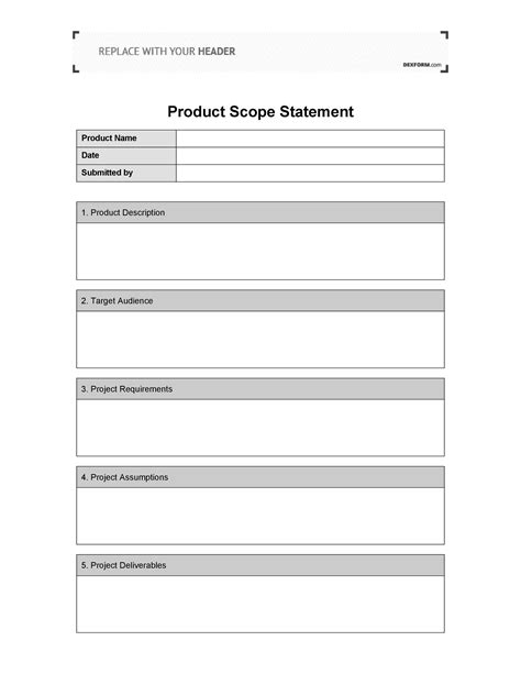 Template Project Scope Statement