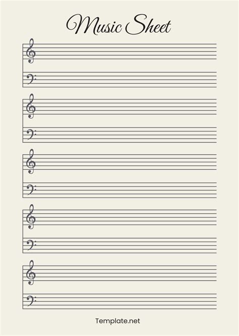 Template Sheet Music