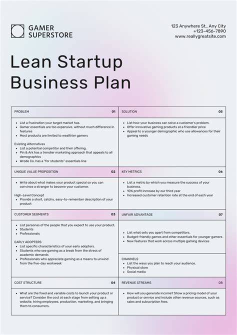 Template Startup Business Plan