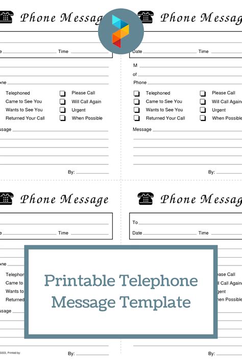 Template Telephone Message