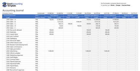 Templates For Accounting