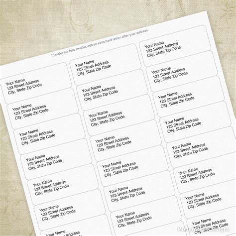 Templates For Address Labels