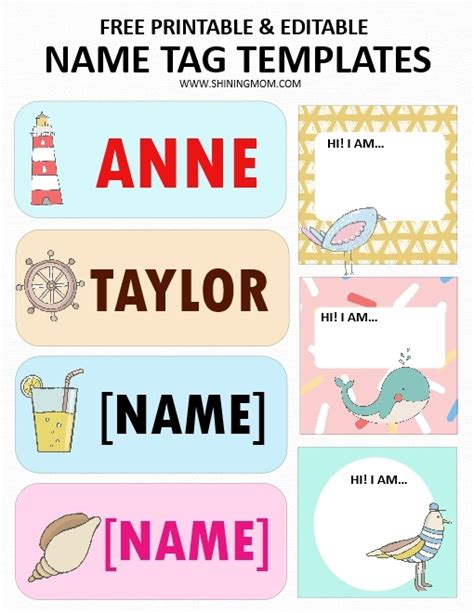 Templates For Name Tags