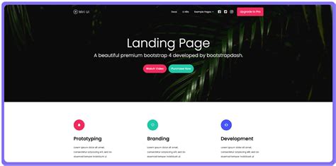 Templates Landing Page