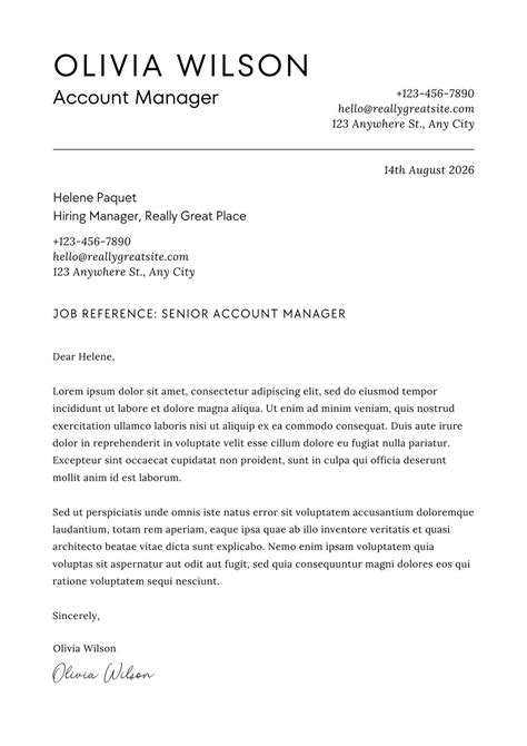 Templates Of Letters
