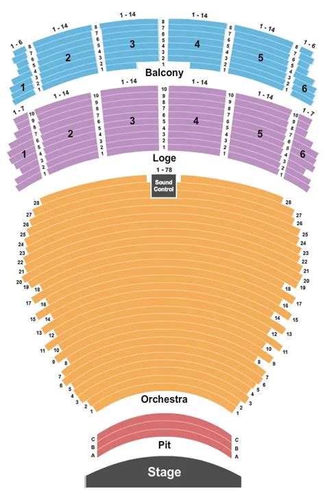 Terrace Theatre Seating Chart