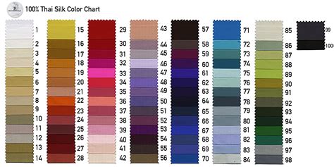 Textile Color Chart With Names