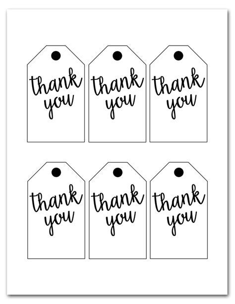 Thank You Tag Template