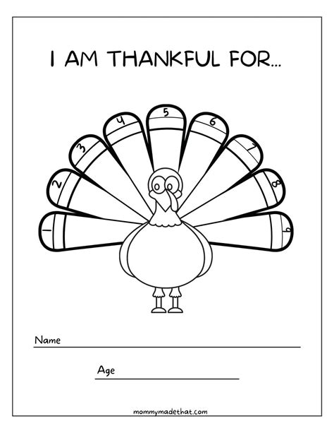 Thankful Printable Turkey