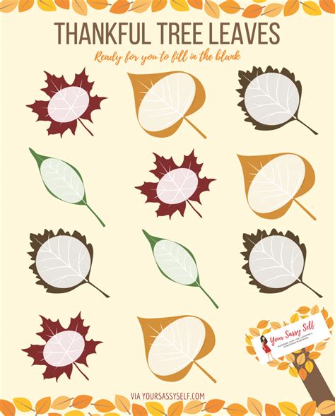 Thankful Tree Leaves Printable
