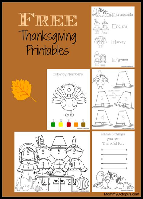 Thanksgiving Printable Activities Free