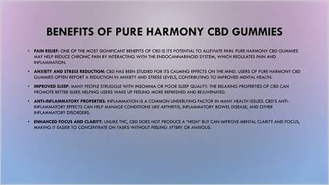 The Benefits and Effectiveness of Pure Harmony CBD Gummies for Pain Relief and Wellness