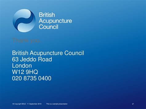 The British Acupuncture Council