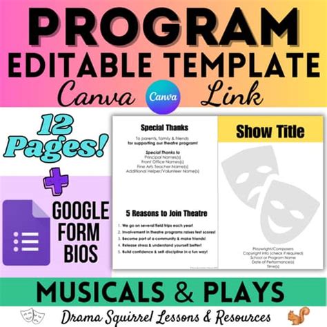 Theatre Program Template
