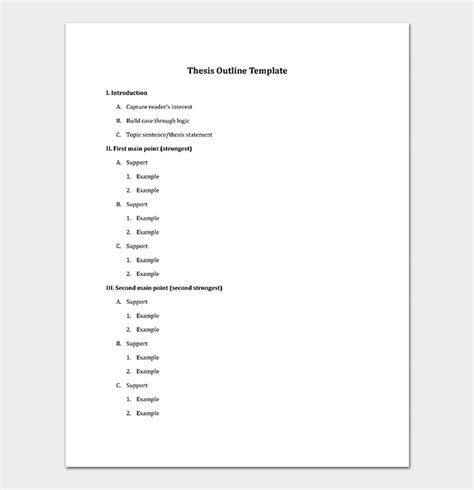 Thesis Outline Template