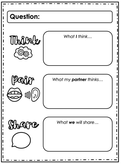 Think Pair Share Template