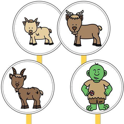 Three Billy Goats Gruff Puppets Free Printable