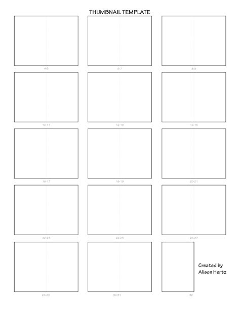 Thumbnail Sketch Template