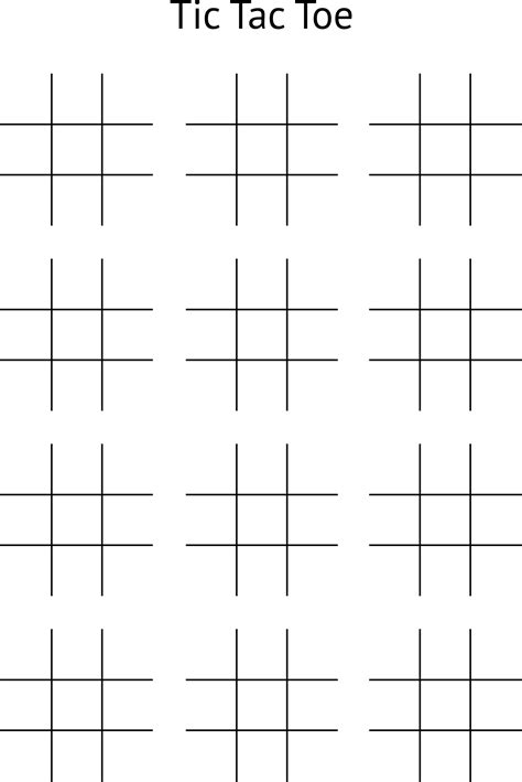 Tic Tac Toe Free Printable
