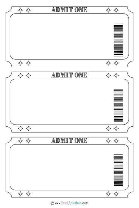 Ticket Blank Template