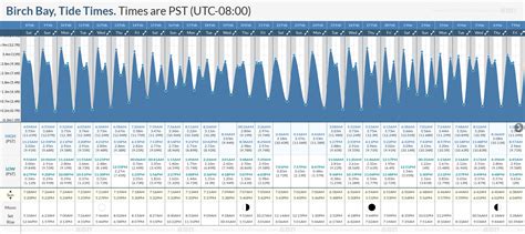 Tide Chart For Birch Bay