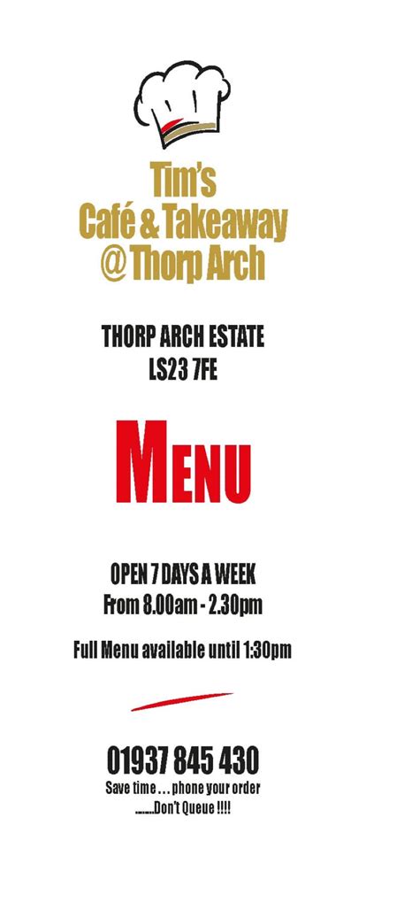 Tim's Cafe and Takeaway at Thorp Arch