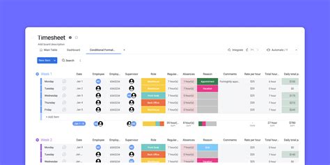 Time Tracking Google Sheets Template