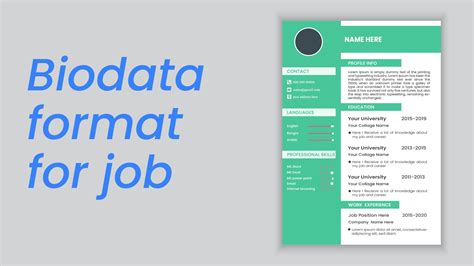 Tips Biodata