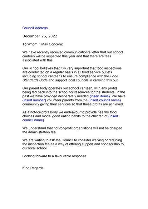 To Whom May Concern Letter Template