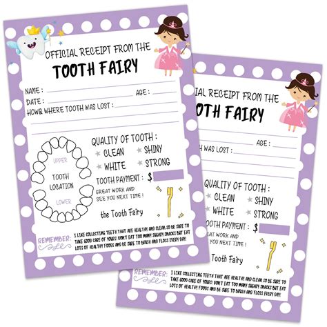 Tooth Fairy Price Chart
