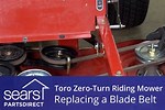 Toro Zero Turn Mowers Drive Belt Replacement