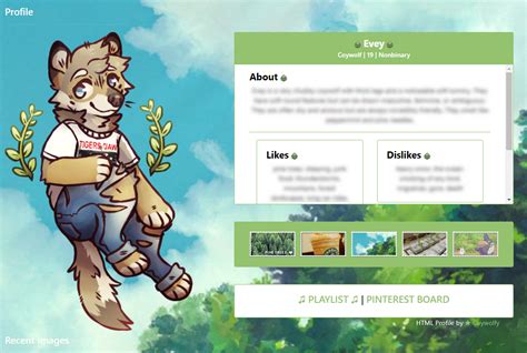 Toyhouse Profile Templates