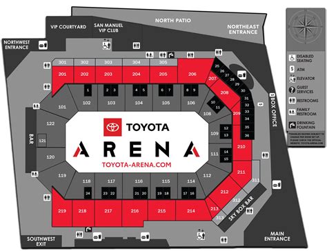 Toyota Arena Seating Chart With Seat Numbers