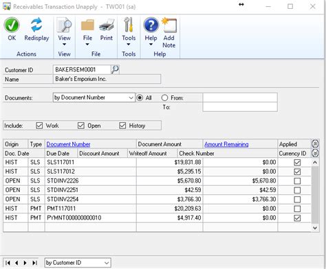 Transaction Unapply Tool in PSTL