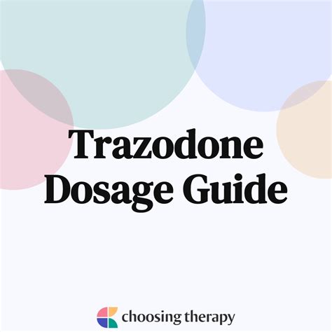 Trazodone Dosage Chart