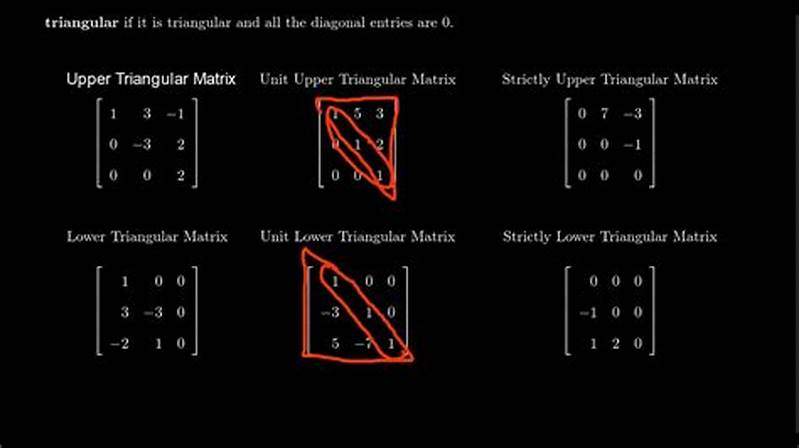 Triangular Form Of A Matrix