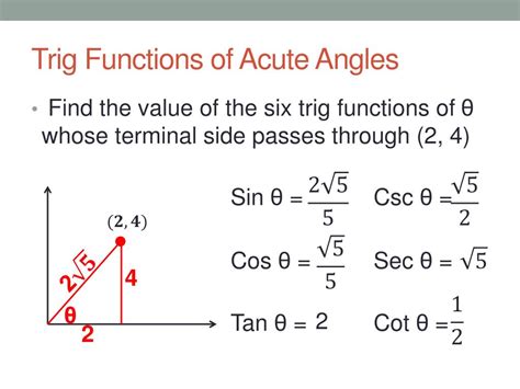 Trig Functions of Acute Angle