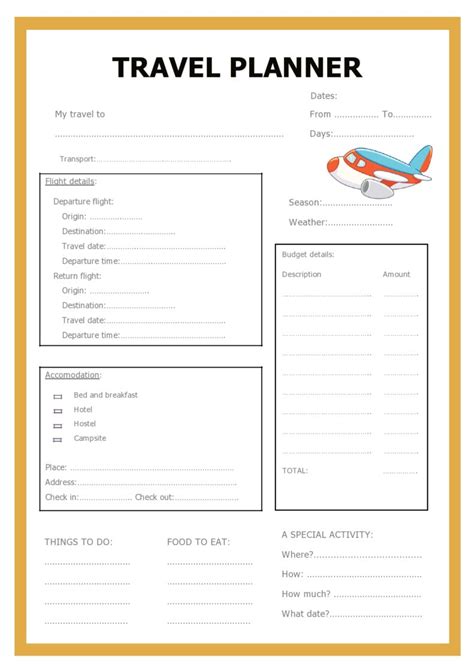 Trip Organizer Template