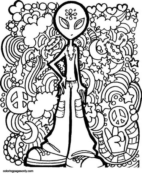 Trippy Printable Coloring Pages