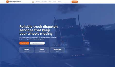 Truck Dispatch Website Template