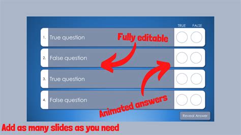 True Or False Question Template