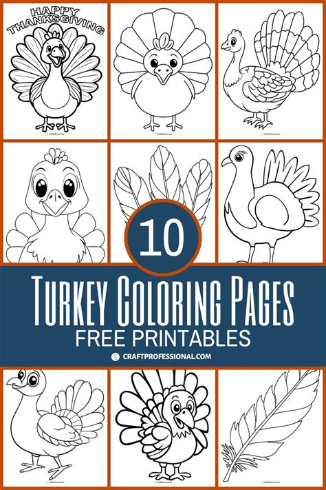 Turkey Color Sheets Printable
