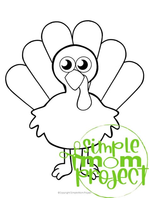 Turkey Template Coloring Page