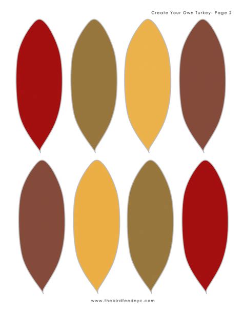 Turkey Template Feathers