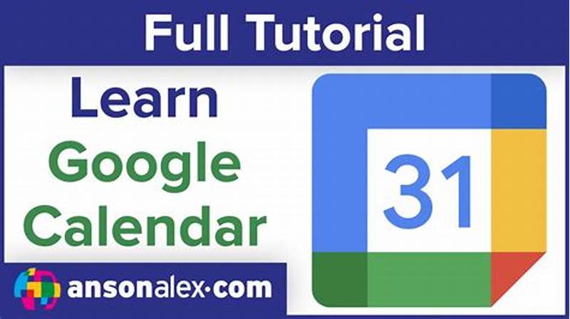 Tutorial Google Calendar
