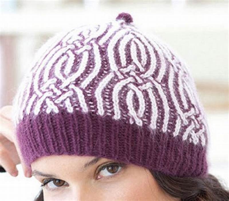Two Color Knit Hat Pattern Free