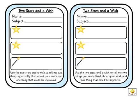 Two Stars And A Wish Template