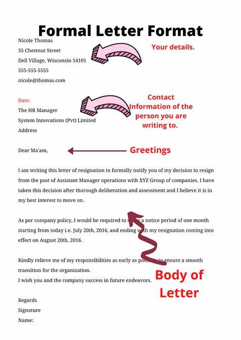 New writing format letter 176