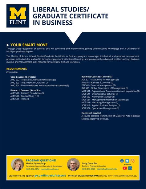 U Of M Flint Liberal Arts Program Catalog